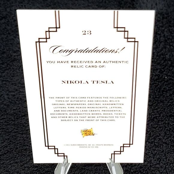 Authentic Nikola Tesla Handwriting Relic Piece of History - Picture 4 of 4